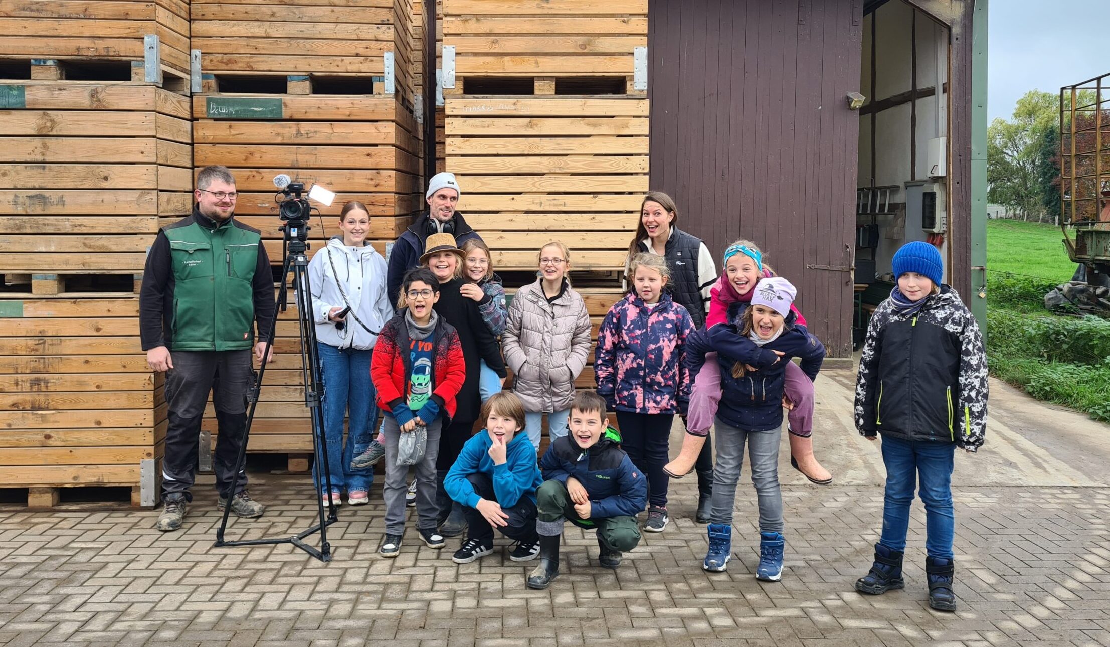 Filmdreh mit der Bauernhof-AG